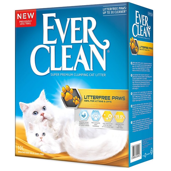 Ever Clean Litter free Paws комкующийся наполнитель для идеально чистых лап д/кош 10 л