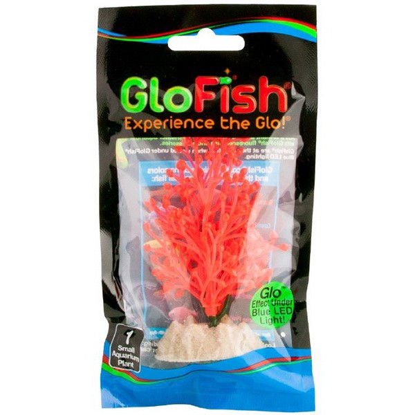Растение флуоресцирующее GloFish S 13см оранжевое