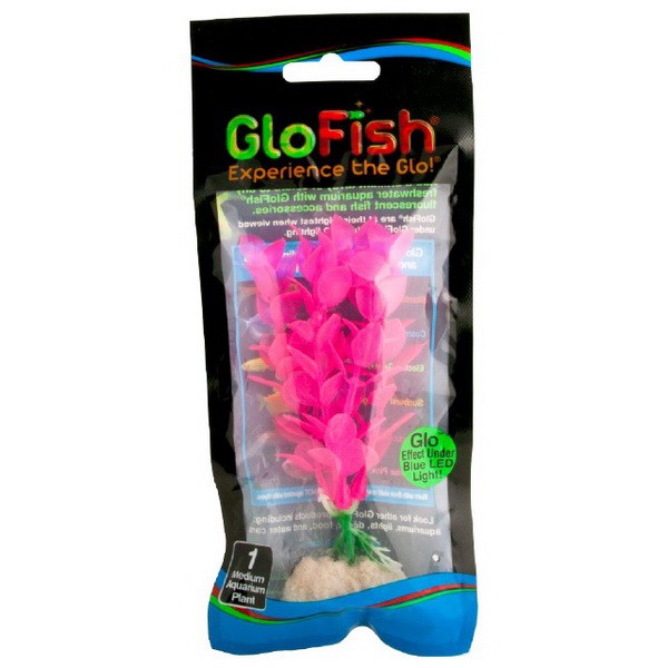 Растение флуоресцирующее GloFish М 15см розовое