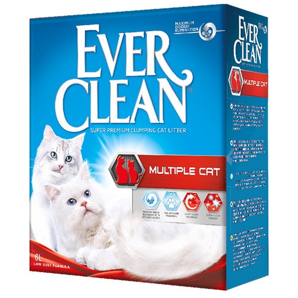 Ever Clean Multiple Cat комкующийся наполнитель для нескольких кош 6 л