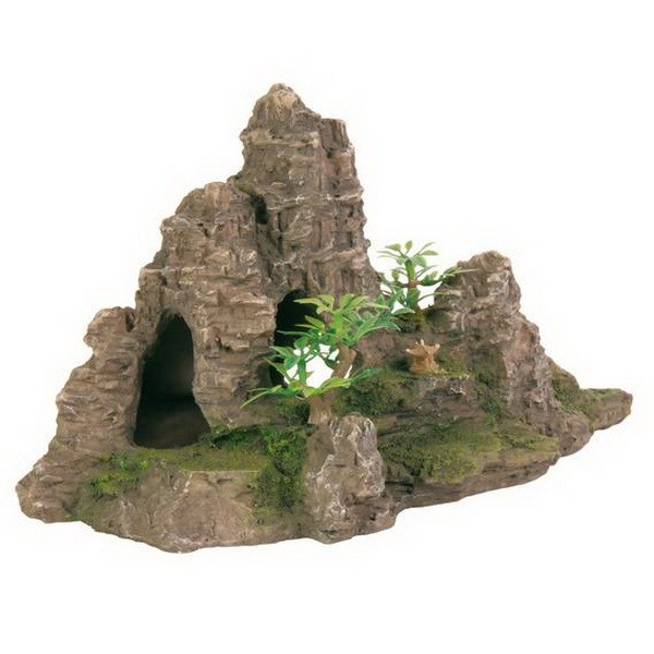 TRIXIE Грот ^Скалы с пещерой с растениями^ 22см пластик